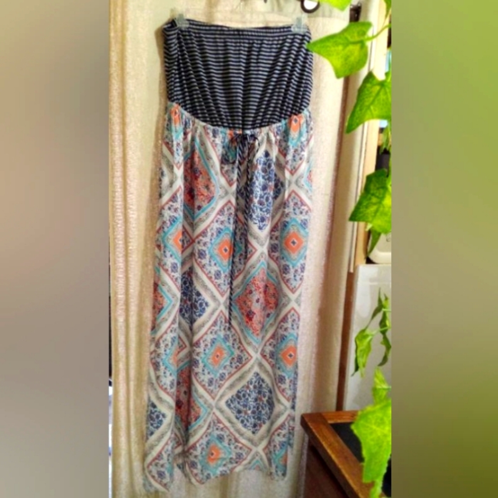 🌞 HAWAIIAN TROPICAL FLORAL MAXI DRESS PLUS SIZE 3X 22/24 SUNDRESS
